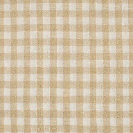 Coupon 3m Tissu Grand Vichy 10mm Sable