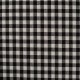 Coupon 3m Tissu Grand Vichy 10mm Noir
