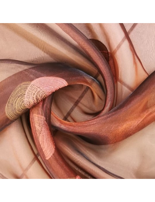 Tissu voilage chocolat rose