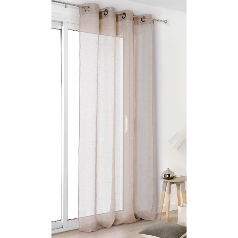 Coupon 3m Tissu Voile De Lin Naturel 