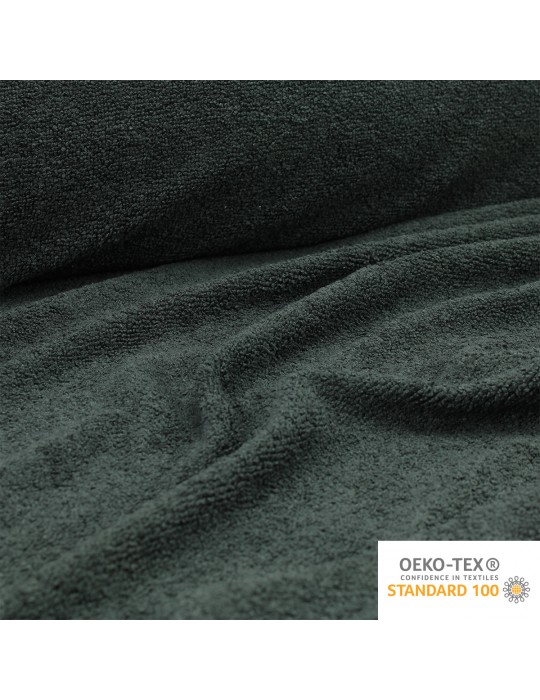Tissu éponge microfibre Oeko-tex noir