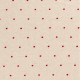 Coupon 3m Tissu Viscose Lin Brodé Pois Rouge 