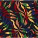 Coupon 3m Tissu Imprimé Fleurs Bleu Marine