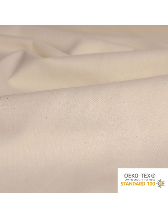 Tissu coton bio uni   blanc