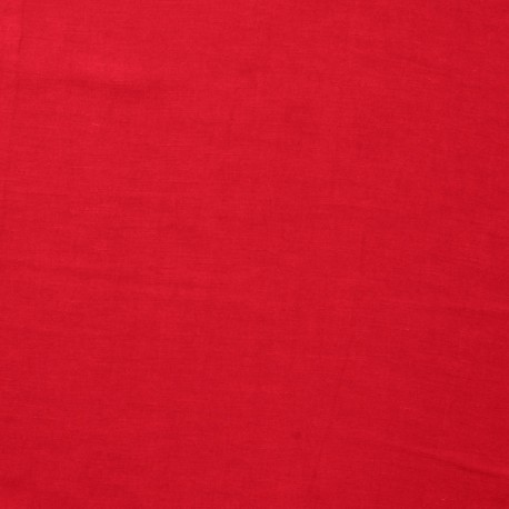 Coupon 3m Tissu Viscose Lin Marciano Rouge 