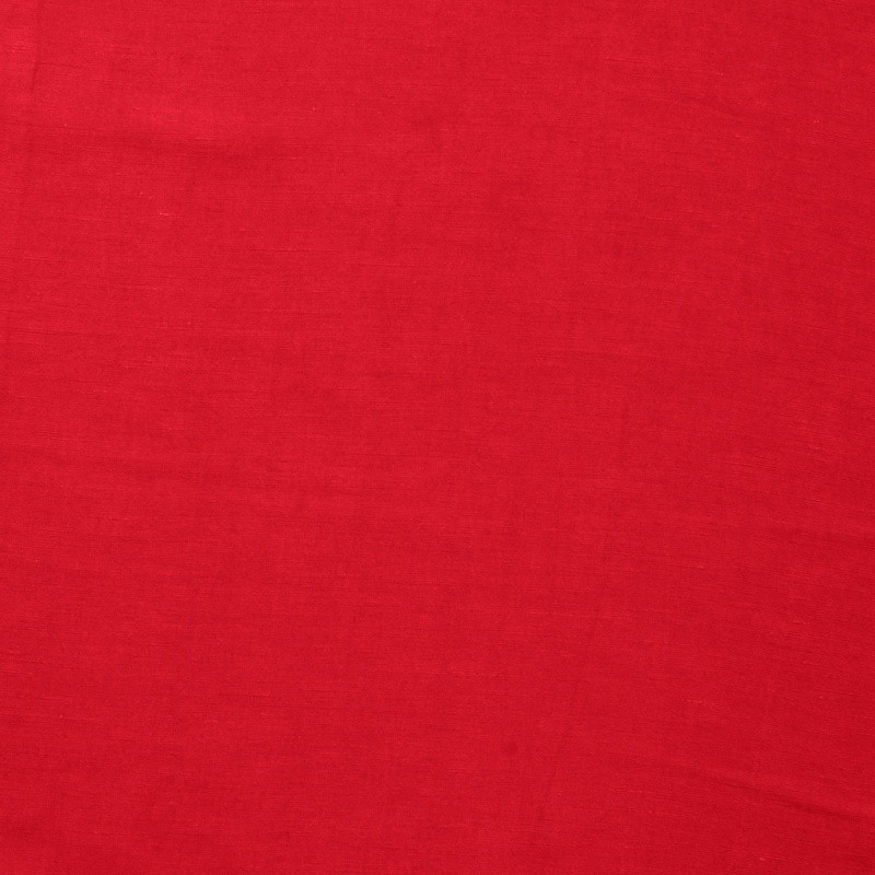 Coupon 3m Tissu Viscose Lin Marciano Rouge 