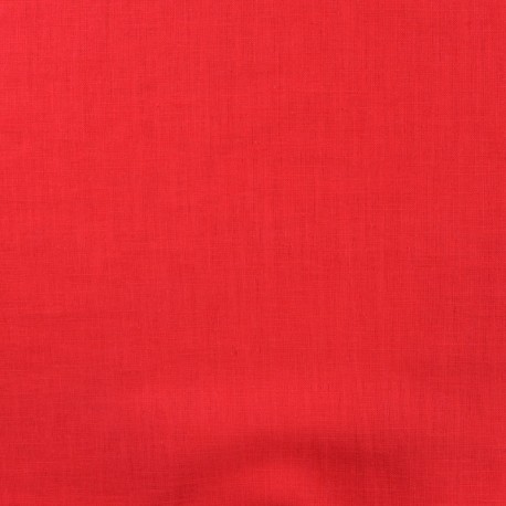 Coupon 3m Tissu Lin Uni Fabrizio Rouge 