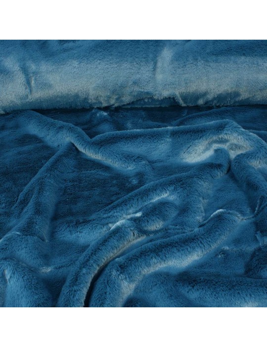 Fourrure synthétique polyester bleu