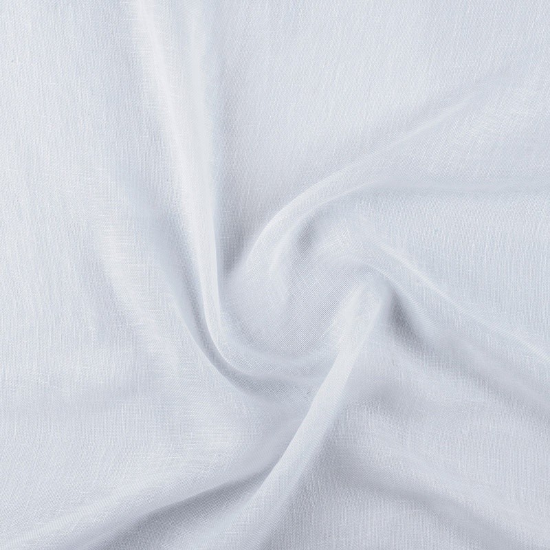 Coupon 3m Tissu Gaze de Lin Uni Blanc 