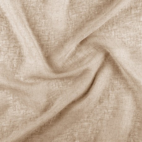 Coupon 3m Tissu Gaze de Lin Uni Naturel