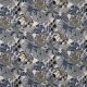 Coupon 3m Tissu Tencel Lin Imprimé Bleu