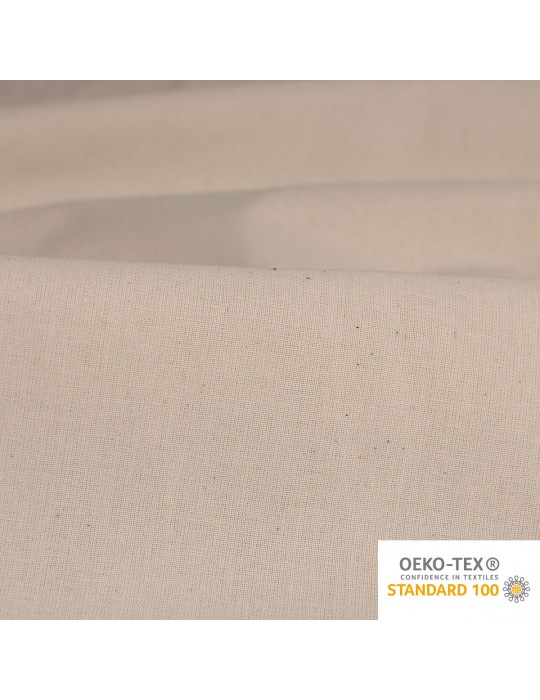 Tissu cretonne bio 100 % coton  blanc