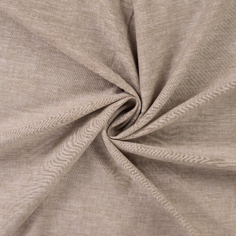 Coupon 3m Tissu Lin Melangé Pepino Uni Beige Foncé