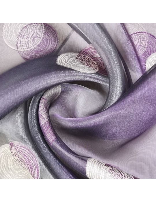 Tissu voilage prune grande largeur violet