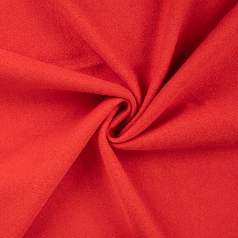 Coupon 3m Tissu Caban Uni Rouge