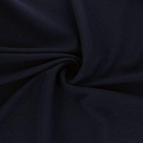 Coupon 3m Tissu Caban Uni Bleu Marine