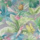 Coupon 3m Tissu Bachette Nora Imprimé Gris