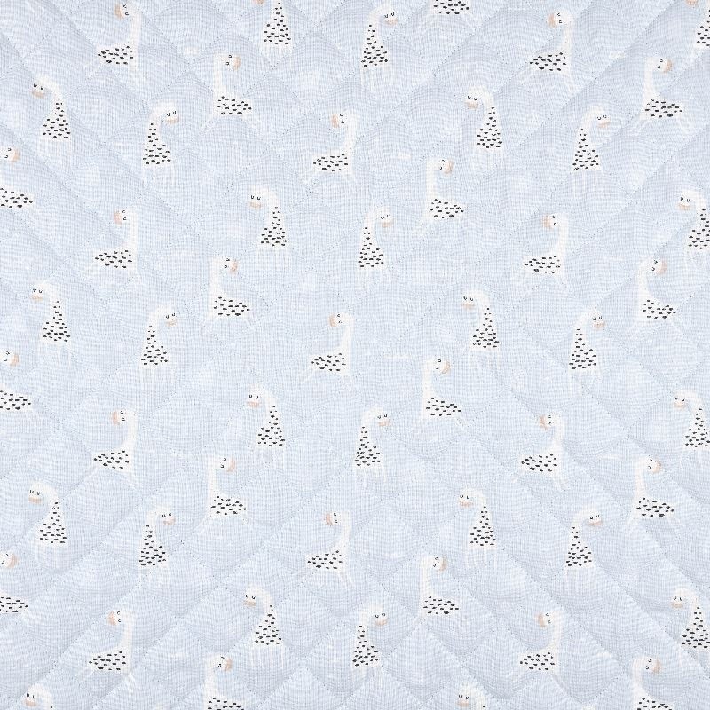 Coupon 3m Tissu Matelassé Girafou Starou Ciel