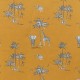 Coupon 3m Tissu Bachette Imprimée Masai Mara Jaune