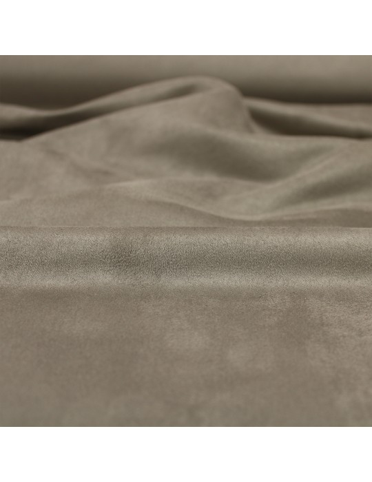 Tissu d'ameublement antitaches / obscurcissant effet velours gris