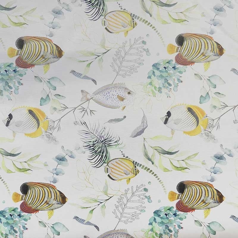 Coupon 3m Tissu Bachette Oceanic Bachette Blanc 