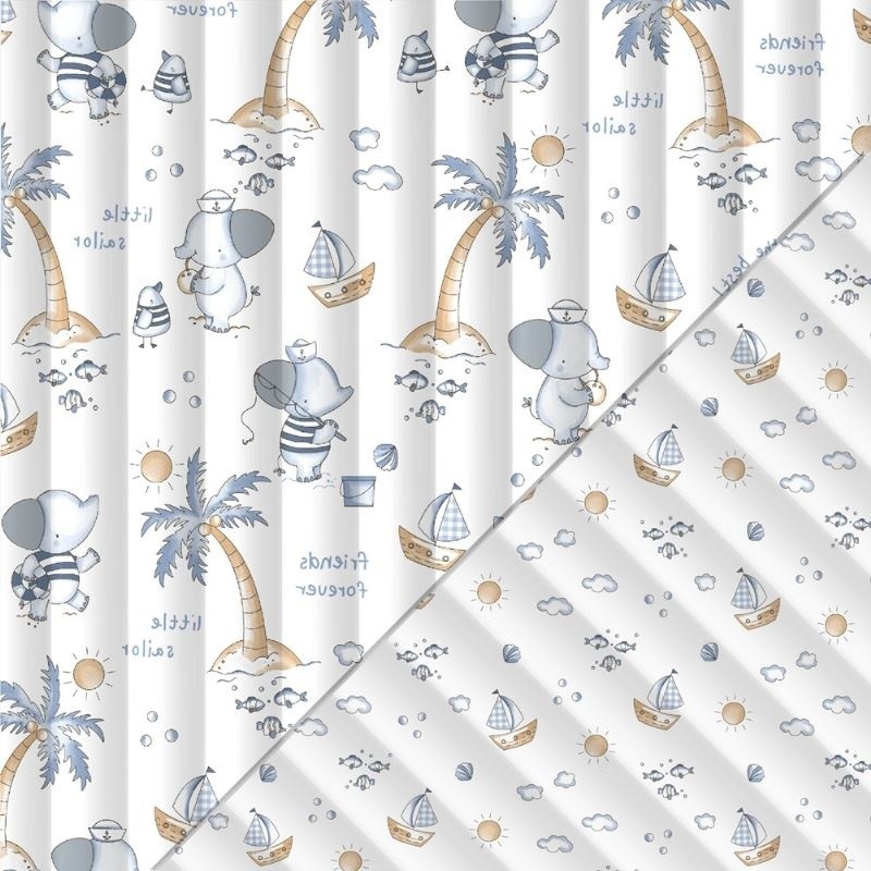 Coupon 3m Tissu Matelassé Marcel-stephan Bleu 