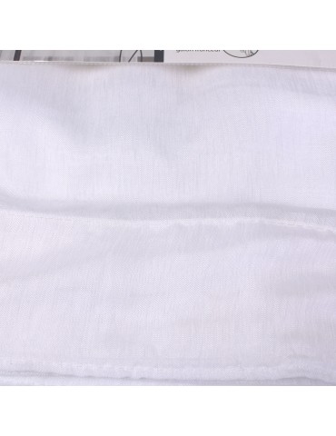 Mousseline ignifuge tissu noir d'ivoire ou blanc 152 cm coton par mètre