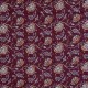 Coupon 3m Tissu Coton Matelassé Double Face Imprimé Fleurs Cognac