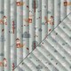 Coupon 3m Tissu Matelassé Goupil Magneau Bleu