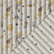 Coupon 3m Tissu Matelassé Lunaire Naturel 