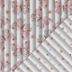 Coupon 3m Tissu Matelassé Fleurinette Papilo Rose