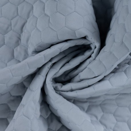 Coupon 3m Tissu Twill Coton Matelassé Bleu D'eau
