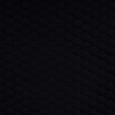 Coupon 3m Tissu Twill Coton Matelassé Noir 