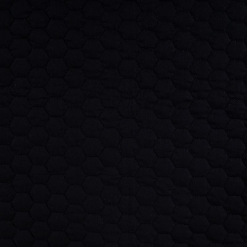 Coupon 3m Tissu Twill Coton Matelassé Noir 
