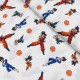 Coupon 3m Tissu Licence Dragon Ball Battle Blanc