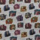 Coupon 3m Tissu Licence One Piece Encadré fond Blanc 