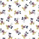 Coupon 3m Tissu Licence Mickey Mouse Blanc 