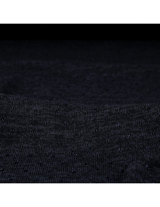 Tissu jersey polyester incrustation métallique bleu