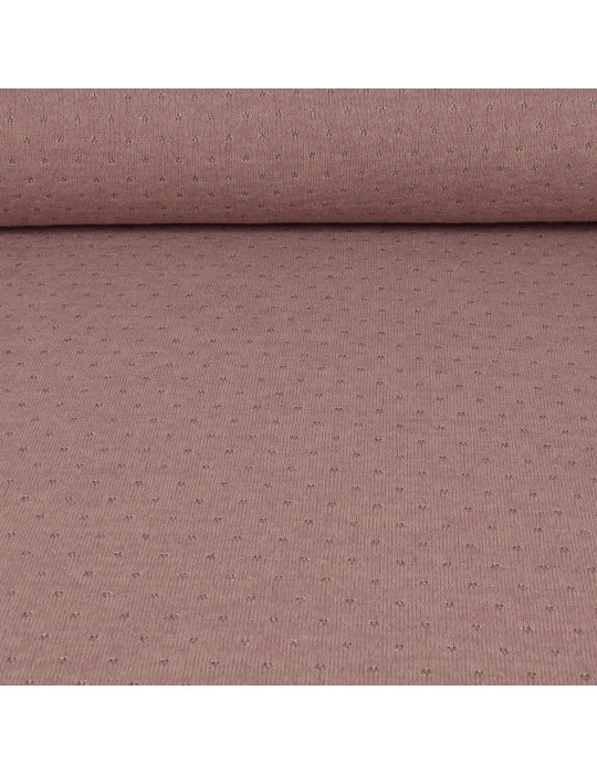 Tissu jersey polyester incrustation métallique rose
