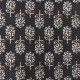 Coupon 3m Tissu Blockprint Impression Tampons Mains Feuille Fond Noir