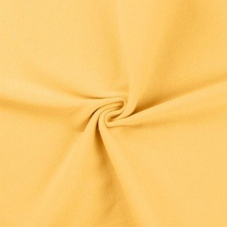 Coupon 3m Tissu Bord Cote Uni Jaune Clair
