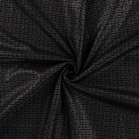Coupon 3m Tissu Milano Impression Lurex Flora Argent