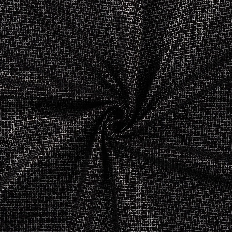 Coupon 3m Tissu Milano Impression Lurex Flora Argent