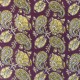 Coupon 3m Tissu Impression Tampons Mains Floral Fond Violet