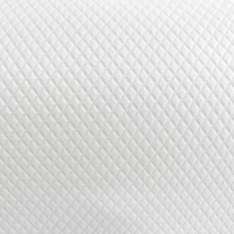 Coupon 3m Tissu Protège Gom Losange Antiderapant Blanc 