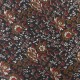 Coupon 3m Tissu Blockprint Impression Tampons Mains Fleur Marron