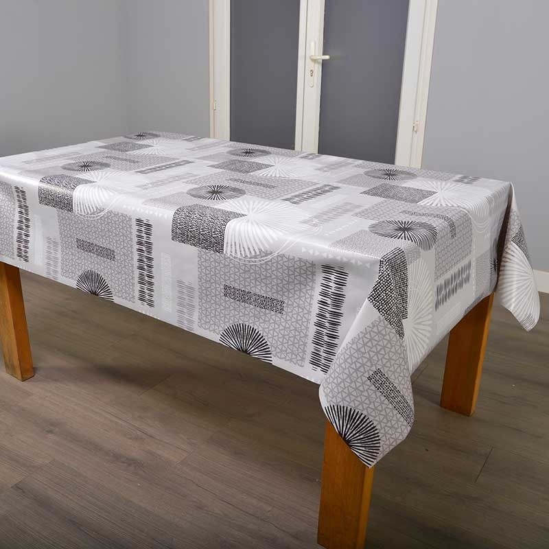 Coupon 3m Tissu Toile Cirée Studio Run Gris 