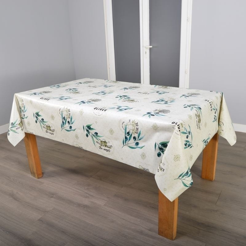 Coupon 3m Tissu Toile Cirée Studio Extra Ecru