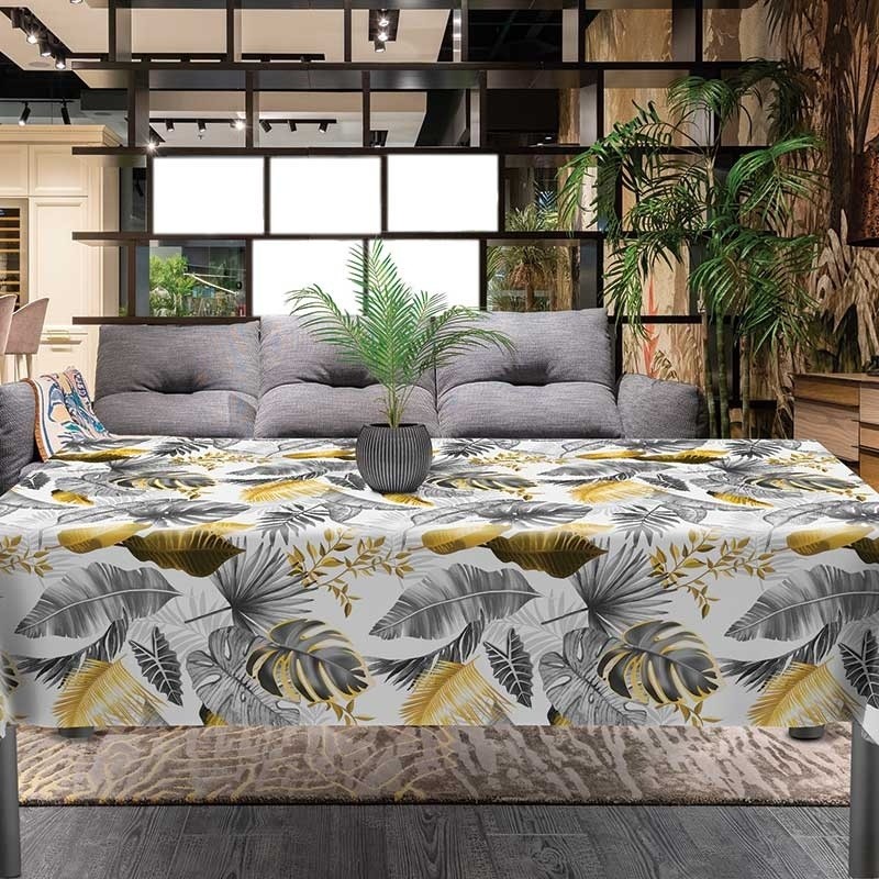 Coupon 3m Tissu Toile Cirée Matrix Guyane Blanc 