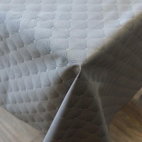Coupon 3m Tissu Nappage Damassé Gatsby Gris 